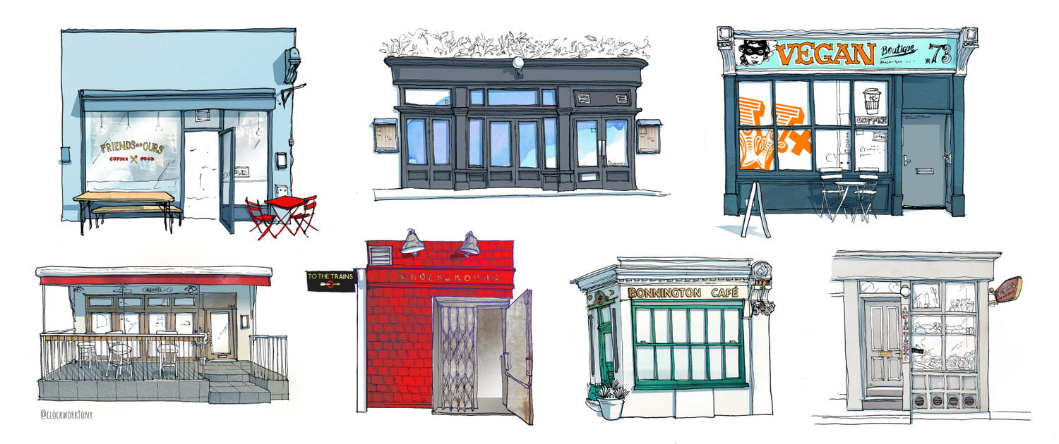 Cafe Illustrations Cafe Illustrations